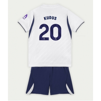 Tottenham Hotspur Mohammed Kudus #20 Maglia Gara Casa Repliche 2026-27 Bambino Maniche Corte